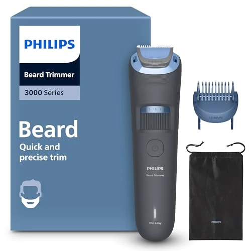 Offerta a tempo: Regolabarba Philips serie 3000 - Lame autoaffilanti con punte arrotondate, 20 impostazioni di lunghezza, pettine Lift&Trim, impermeabile, spia di ricarica, ricarica USB, custodia, modello BT3619/15 - 9% da 32.99 € a 29.99 €