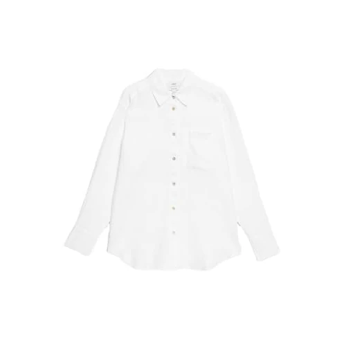 Oferta limitada: Marks & Spencer Camisa Extragrande Estilo Girlfriend 100% Lino Blanco UK 16 (EU 44) de 56.00 € a 56.00 € (ahorro 0.00%)