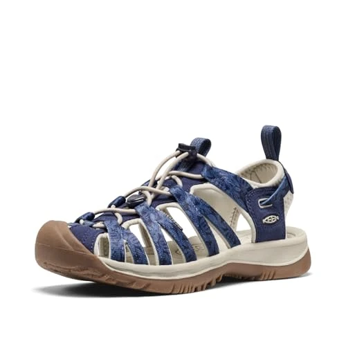 Offre limitée : KEEN Sandales Whisper pour femme, imprimé marine, 41 EU, Imprimé bleu marine, 42 EU de 199.00 € à 89.27 € (55.14% de remise)