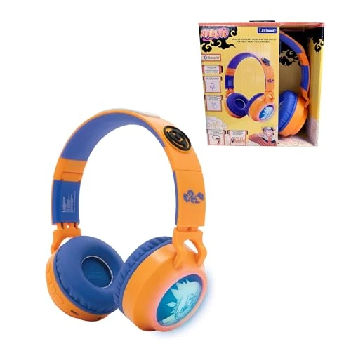 Offerta a tempo: Lexibook, Naruto, casco luminoso pieghevole Bluetooth® e cablato con design 3D dell’universo di Naruto con limitazione del volume, Blu Arancione, HPBT015NA - 45% da 34.99 € a 19.30 €
