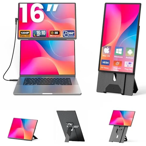 Oferta limitada: Bunosdias Kwumsy Monitor Portátil-Extensor Pantalla Portátil 16 Pulgadas, Admite Pantallas giratorias y Desmontables, para Todos Los Portátiles (VESA Montable) de 169.99 € a 169.99 € (ahorro 0.00%)