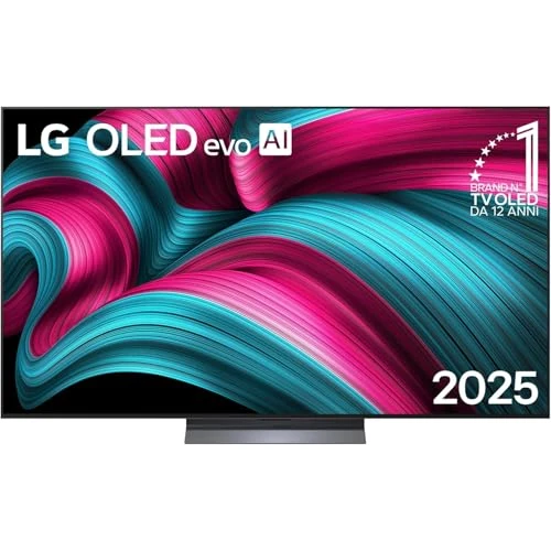 LG OLED evo AI C5 65 pouces, Smart TV 4K, Processeur α9 Gen8, Brightness Booster, WebOS avec AI, Dolby Vision & Atmos, Gaming avec VRR et GSYNC 4K@144Hz, OLED65C56LB 2025