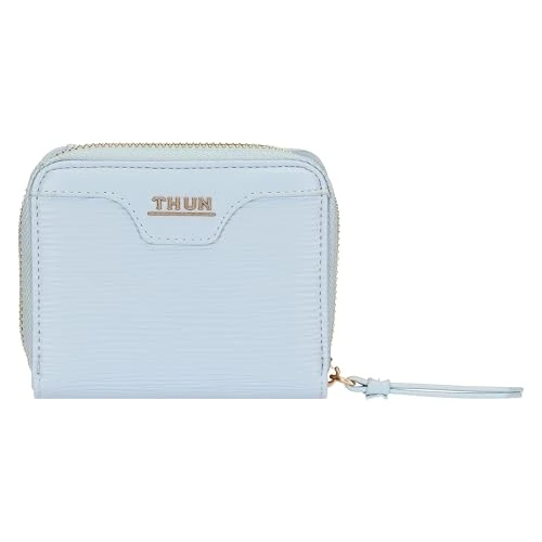 THUN Cartera Pequeña Azul, Polipiel Colección Sempre con Me, 11x3,5x9,5 cm