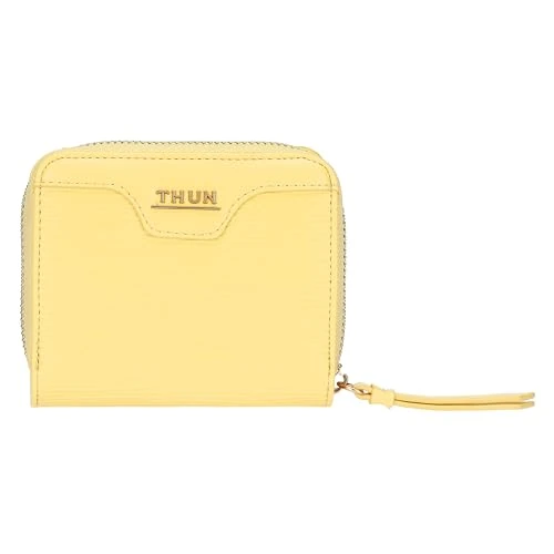 Offerta a tempo: THUN Portafoglio piccolo giallo, ecopelle, Collezione Sempre con Me, 11 x 3,5 x 9,5 cm - 35% da 30.04 € a 19.49 €
