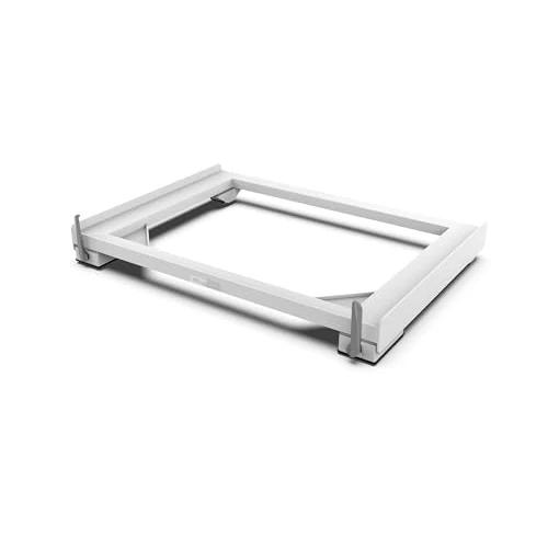 Meliconi Base Move Slim Base antivibración con ruedas y frenos para lavadoras o secadoras SLIM, capacidad máxima 250 kg, color blanco