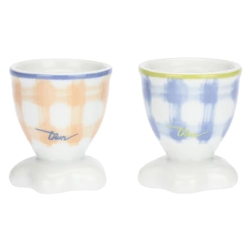 THUN Juego de 2 hueveras, Porcelana, colección Jardín de Primavera, diámetro 5 cm, 5 cm de Altura