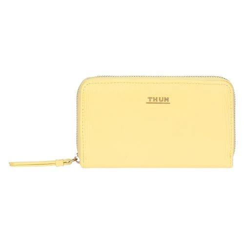 Offerta a tempo: THUN Portafoglio medio giallo, ecopelle, Collezione Sempre con Me, 16,3 x 3 x 10 cm - 51% da 49.90 € a 24.49 €