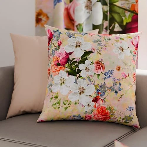 PETTI Artigiani Italiani - Para poszewek na poduszki 40 x 40 cm z mikrofibry, poduszka do sypialni, sofa, salon, zestaw 2 poszewek na poduszki, kolorowa wiosenna poszewka na poduszkę, 100%