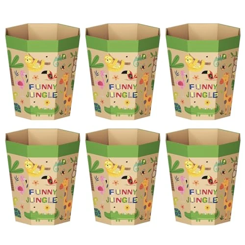 Offerta a tempo: Set da 6 Cestino Spazzatura in Cartone–Cestino Pieghevole, Riciclabile, Senza Plastica e Riutilizzabili per Bambini–Piccola Pattumiera Perfetta per Camerette, Sale Giochi e Attività all’Aperto (12L) - 54% da 27.99 € a 12.99 €