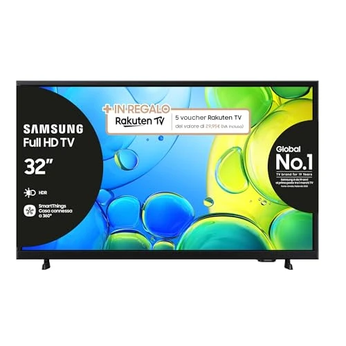 Samsung Smart TV 32" UE32F6000FUXZT FHD, Hyper Real Processor, HDR & Pur Color, Smart Experience, OTS Lite & Adaptive Sound, SlimLook Design, 2025