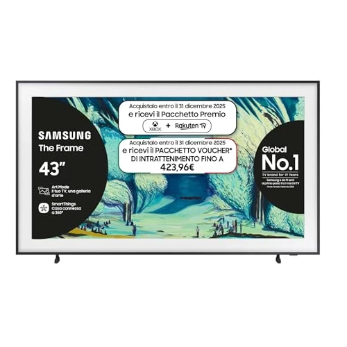 Oferta limitada: Samsung Smart TV 43" QE43LS03FAUXZT QLED 4K, NQ4 AI Gen2 Processor, 4K AI Upscaling, Art Mode, Matte Display, Dolby Atmos & OTS Lite, Modern Frame Design, 2025 de 654.83 EUR a 654.83 EUR (ahorro 0%)