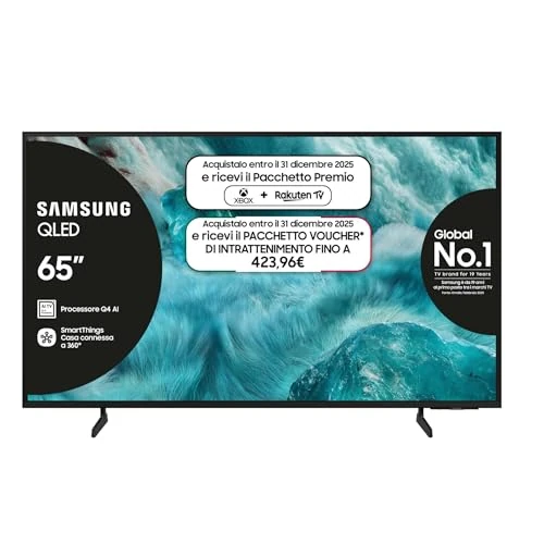 Offerta a tempo: Samsung Smart TV 65'' QE65Q7F5AUXZT QLED 4K, Q4 AI Processor — 30% da 999,00 € a 699,00 €