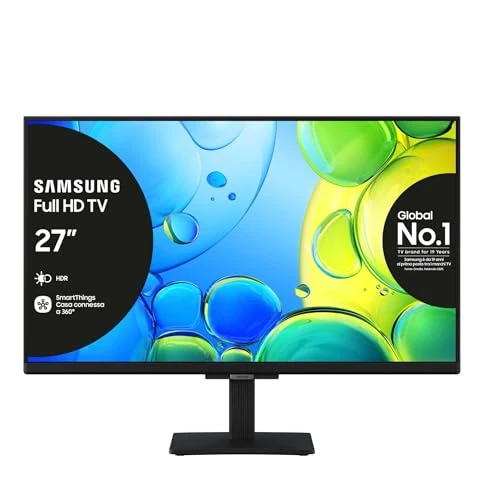 Offerta a tempo: Samsung Full HD Smart TV 27'' UE27F6000FUXZT, Hyper Real Processor, HDR & Pur Color, Smart Experience, OTS Lite & Adaptive Sound, SlimLook Design, edizione speciale PACCHETTO INTRATTENIMENTO, 2025 - 29% da 249.00 € a 177.00 €