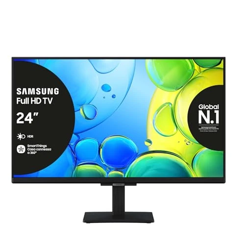 Offerta a tempo: Samsung Full HD Smart TV 24'' UE24F6000FUXZT, Hyper Real Processor, HDR & Pur Color, Smart Experience, OTS Lite & Adaptive Sound, SlimLook Design, edizione speciale PACCHETTO INTRATTENIMENTO, 2025 - 31% da 209.00 € a 145.00 €