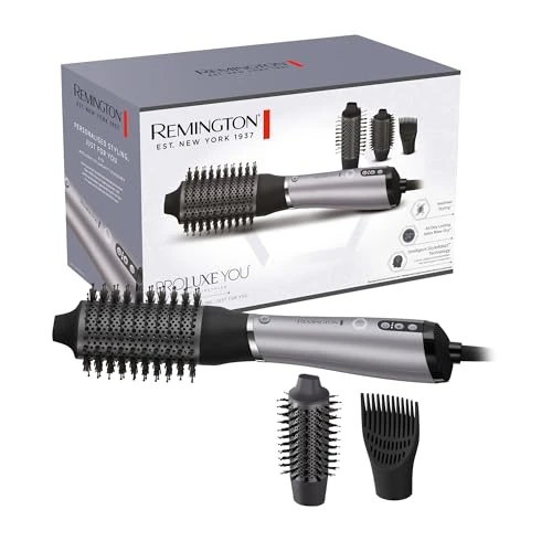 Offerta a tempo: Remington Spazzola ad Aria Calda [3 Accessori, Tecnologia StyleAdapt che Regola il Calore] PROluxe You (Rivestimento Ceramico, Ionico, Volume e Sollevamento Radici, Asciugatura Rapida) AS9880 - 36% da 69.99 € a 44.90 €