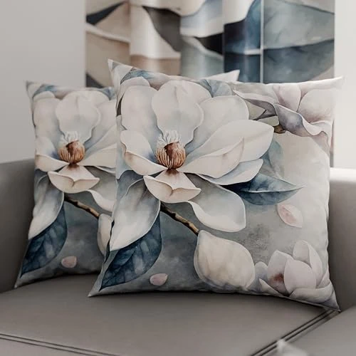 Limited offer: PETTI Italian Artisans - Pair of 60x60 cm Microfiber Cushion Covers, Decorative Pillows for Bedroom, Sofa, Living Room, Set of 2 Cushion Covers, Floral Pillow Case 14, 100% Made in Italy from 17.90 EUR to 9.64 EUR (save 46%)