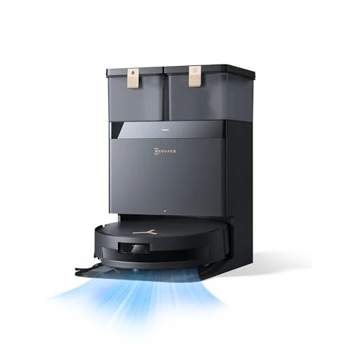 ECOVACS DEEBOT T50 MAX PRO Omni Gen2 robot odkurzający z funkcją wycierania, 18 500 Pa, ZeroTangle 2.0, głębokie czyszczenie dywanów, wysuwana szczotka boczna i moduł mopa, czyszczenie gorącą wodą 40