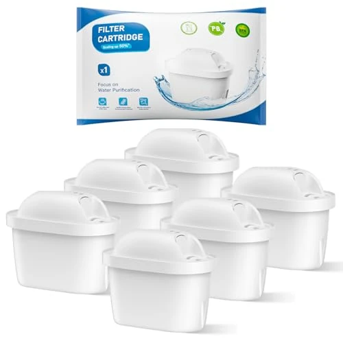 Offerta a tempo: BREAUILL Cartucce Filtro Dell'acqua, Compatibile Con Brita Maxtra Pro All-in-1, Maxtra+ Plus, Compatibile Con Brita Marella Bollitore, Filtro By BREAUILL, Riducono Odori e Impurità (6) - 5% da 17.85 € a 16.90 €