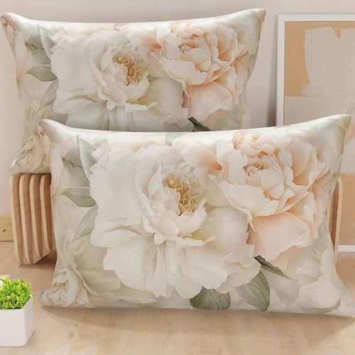 Offerta a tempo: PETTI Artigiani Italiani - Coppia di Federe Cuscino 50x70 cm in Microfibra, Cuscini Arredo Camera da Letto, Divano, Salotto, Set 2 Fodere Copricuscino, Federa Floreale 40, 100% Made in Italy - 15% da 14.90 € a 12.61 €