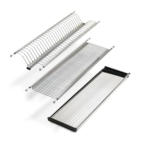 Emuca - Afdruiprek Drynox voor hoge kasten, binnenruimte 835-885 mm, Staal, Verchroomd