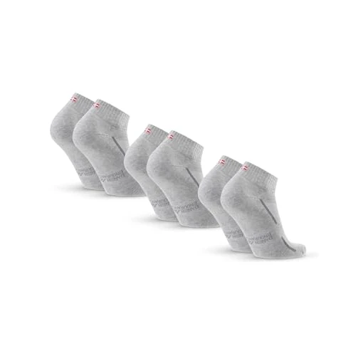Offerta a tempo: DANISH ENDURANCE Fantasmini Uomo Donna Cotone, Calzini in Cotone Biologico, Estivi, 3 o 6 Paia, Grigio 3-pack, - 31% da 25.95 € a 17.95 €