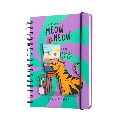 Beperkte aanbieding: Grupo Erik A5 Academic Diary 2025-2026 Week To View - Meow Meow Cat Stationery | Back To School Planner 2025-2026 Student, A5 Mid Year Diary 2025-2026 Week To View | Gifts For Cat Lovers van 14.57 EUR naar 13.87 EUR (besparing 5%)