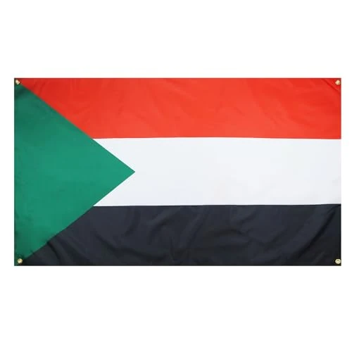 Offerta a tempo: AZ FLAG Bandiera Sudan 150 x 90 cm con 4 occhielli, bandiera sudanese per balcone o parete - 18% da 9.95 € a 8.16 €