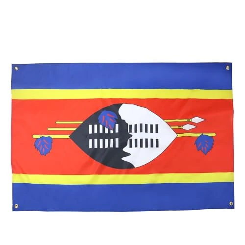 AZ FLAG Bandiera Eswatini 150 x 90 cm con 4 occhielli, Padiglione Swazi per balcone o parete