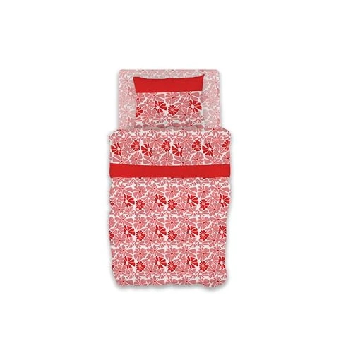 Offerta a tempo: GEMITEX Completo Letto Cotone In, 100% COTONE, Traspirante, Privo di Sostanze Nocive, Qualità Certificata STANDARD 100 by OEKO-TEX Fiducia nel Tessile, SINGOLO, G25/CORALLO, Designed in Italy - 7% da 19.90 € a 18.42 €