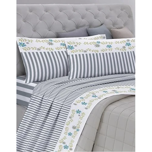 Oferta limitowana: GEMITEX Komplet pościeli z bawełny, 100% bawełna, oddychający, nie zawiera szkodliwych substancji, certyfikat jakości 100 od OEKO-TEX Textile Attention, Double-G26/Grey, zaprojektowany we Włoszech z 184.04 zł na 184.04 zł (oszczędź 0.00