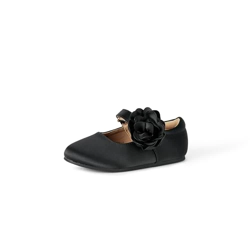 Zeitlich begrenztes Angebot: Amazon Essentials Mary Jane Flat Ballerinas, schwarzer Satin, Größe 5 Kleinkind von 22.30 € auf 22.30 € (0.00% Rabatt)