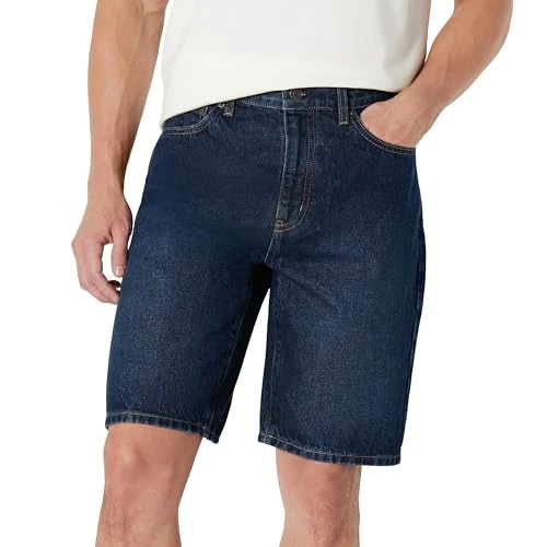 Zeitlich begrenztes Angebot: Amazon Essentials Herren Relaxed-Fit-Jeansshorts, Kurze Hose, Dunkle Waschung, 31W von 30.70 € auf 30.70 € (0.00% Rabatt)