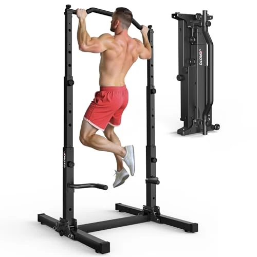 Offre limitée : JOROTO Pliable Power Tower Barre de Traction & Dip Station, Autoportante Station de Musculation, Réglable en Hauteur, 5 en 1 Appareil d'Entraînement Dorsal pour la Maison Multifonction, 204KG Capacité de 219.99 € à 184.99 € (16% de remise)