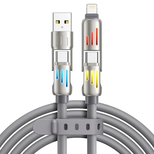 Offerta a tempo: RAVIAD Multi Cavo di Ricarica [3M] 4 in 1 Multiplo Cavetto 240W PD - 42% da 11.99 € a 6.99 €