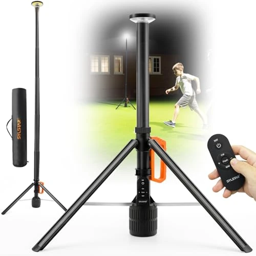 Offerta a tempo: SYLSTAR Faro LED Ricaricabile con Telecomando e Treppiede Telescopico (2,65 m), 3000LM Ultra Luminoso Faretto a Batteria, 3CCT Regolabile, Faro da Cantiere per Officine Sport Campeggio Emergenze - 0.00% da 89.99 € a 89.99 €