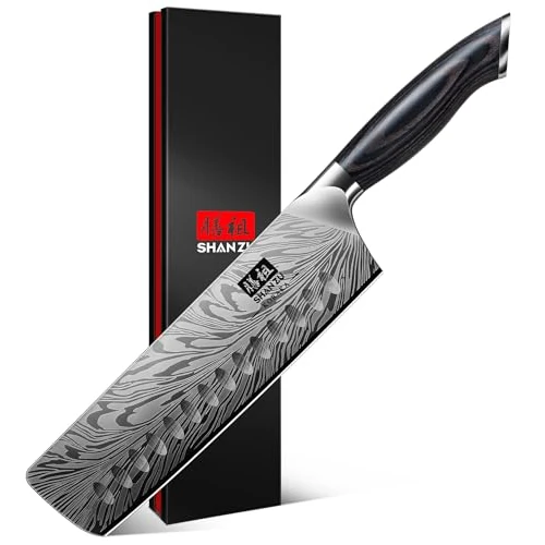 Offerta a tempo: SHAN ZU Coltello Nakiri Giapponese a Acciaio a Polvere, 18 cm Coltelli da Cucina ad — 34% da 38,78 € a 25,49 €