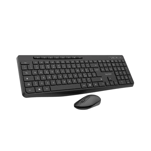 Limited-time offer: VulTech KM-841W Silent Wireless Keyboard and Mouse Kit Italian QWERTY Layout. Slim Design, Numeric Keypad, 12 Multimedia Keys, Liquid Protection, PC/Laptop, Windows/Mac/Linux, Black from 20.18 £ to 20.18 £ (save 0.00%)