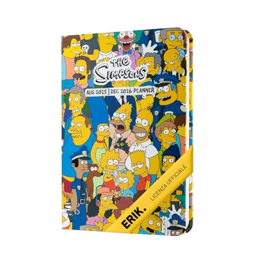 Grupo Erik Pocket Academic Diary 2025-2026 Week To View - The Simpsons Merch | A6 Diary 2026 17 Month, Weekly Academic Planner 2025-2026 Mid Year | Simpsons Gifts