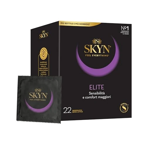 Limited-time offer: SKYN Elite (Pack of 22): Ultra-Thin Latex Free Condoms for Men, Regular Size Condoms, SKYNFEEL Technology, Smooth Surface, Lubricated, 53mm Nominal Width from 19.50 £ to 12.72 £ (save 35%)