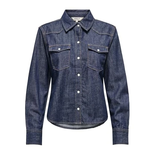 Oferta limitada: ONLY Onlcharlize LS DNM Camiseta AKM Noos, Dark Azul Denim, M de 29.99 € a 21.99 € (ahorro 27%)