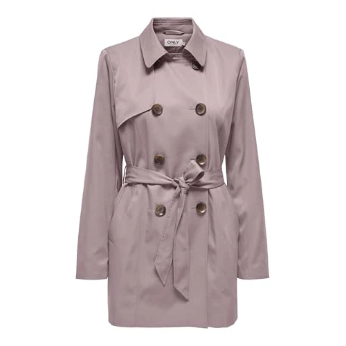 ONLY Onlvalerie Otw Noos Trench Coat, Burnished Lilac, M