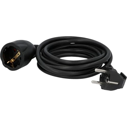 Offerta a tempo: UNITEC Schuko - Prolunga H05VV-F3G 1,5 mm², IP20, 3 m, colore: Nero - 31% da 13.99 € a 9.63 €
