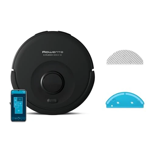 Rowenta RR87C5FE Robot Vacuum Cleaner, Refer to The Product Construction Sheet, Black Glama
