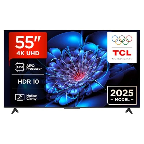 Offerta a tempo: TCL 55P6K TV LED Direct da 55", TV HDR 4K, Smart TV con tecnologia Google TV (Dolby Audio, Motion Clarity, compatibile con Google Assistant e Alexa) - 9% da 326.54 € a 298.10 €