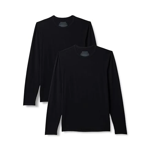 Limitiertes Angebot: Amazon Essentials Herren-Unterhemd aus superweichem Modal, langärmelig, Schwarz, Größe XL von 18.60 EUR auf 13.95 EUR (Spare 25%)