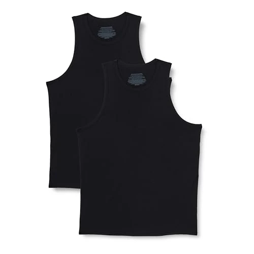 Offre limitée : Amazon Essentials Maillot de Corps Sans Manches en Modal Ultra Doux Homme, Lot de 2, Noir, L de 14.80 € à 14.80 € (0.00% de remise)