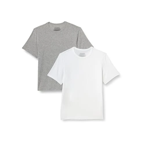 Tijdelijke aanbieding: Amazon Essentials Superzacht modaal onderhemd voor heren, set van 2 stuks, Medium Grijs Heather/Wit, M van 20.14 € naar 13.12 € (34.86% korting)