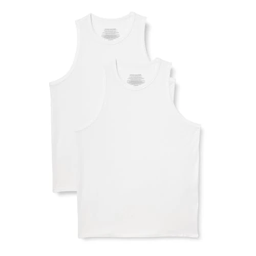 Oferta limitada: Amazon Essentials Chaleco Interior sin Mangas de Modal Supersuave y Ligero Hombre, Paquete de 2, Blanco, L de 15.49 € a 13.94 € (ahorro 10%)