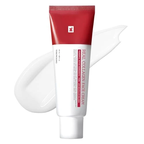 Offerta a tempo: TOSOWOONG Crema Real Collagen Viso con Collagene e Acido Ialuronico, Crema Viso Idratante per Uso Quotidiano, Skincare Coreana, 50ml - 33% da 36.31 € a 24.31 €