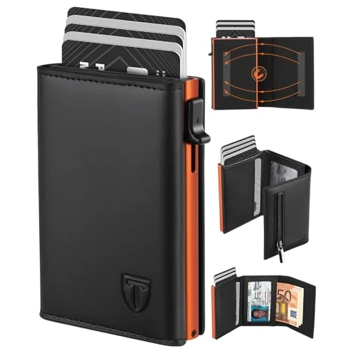 TEEHON RFID Wallet for Men - Slim Wallet with Coin Pocket